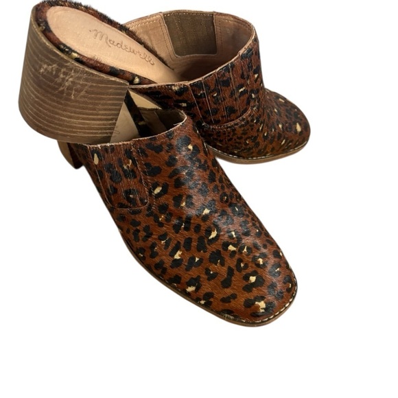 Madewell Shoes - Madewell The Carey brown cheetah print Mules Real Calf Hair sz 7 preloved